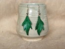 Petites feuilles en cuir vertes