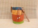 Sac '' baluchon'' cuir multicolore