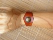 Bracelet en cuir tan avec motif métal